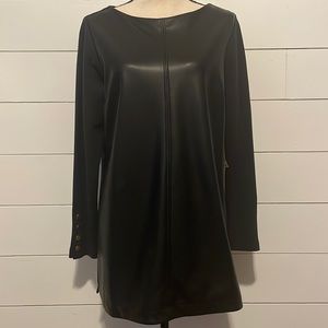 Chico’s faux leather tunic top